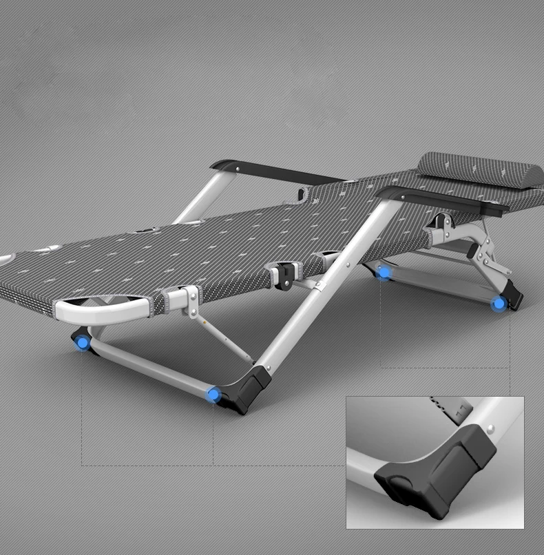 

Lounge Chair Folding Siesta Bed Lazy Back Balcony Home Leisure Beach Simple Portable Chair Recliner