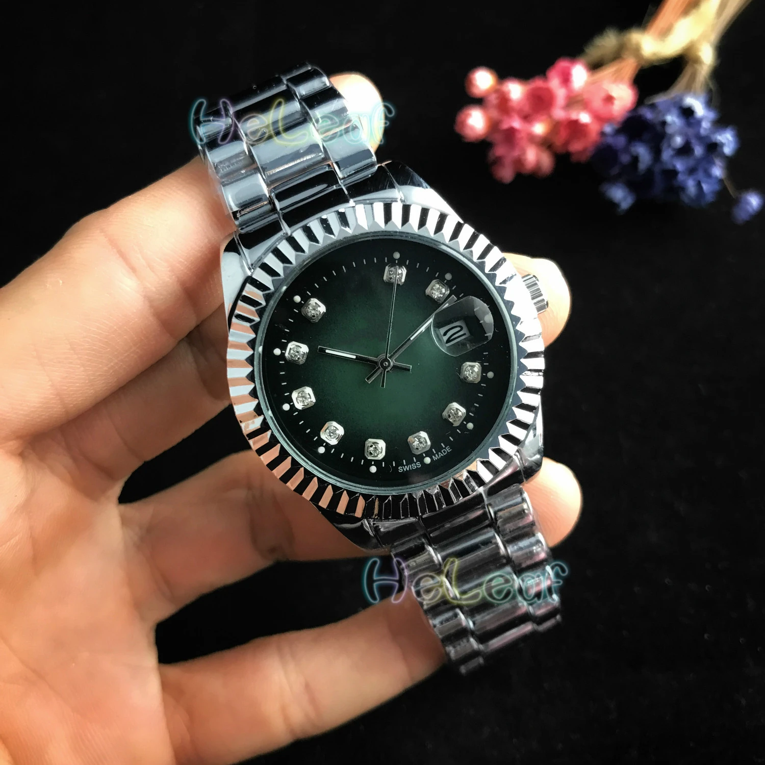 Роскошные Reloj Mujer Лидер продаж мужские Брендовые Часы серебро золото Сталь Кварцевые часы черные часы Montre Femme Relogio Feminino подарок