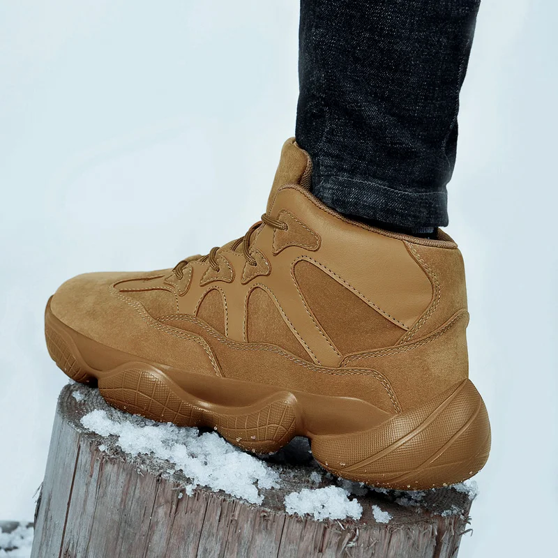 New Winter Plush Waterproof Snow Boots men Shoes Warm Winter Men Sneakers Footwear Fashion Outdoor Ankle Boots Men's Boots