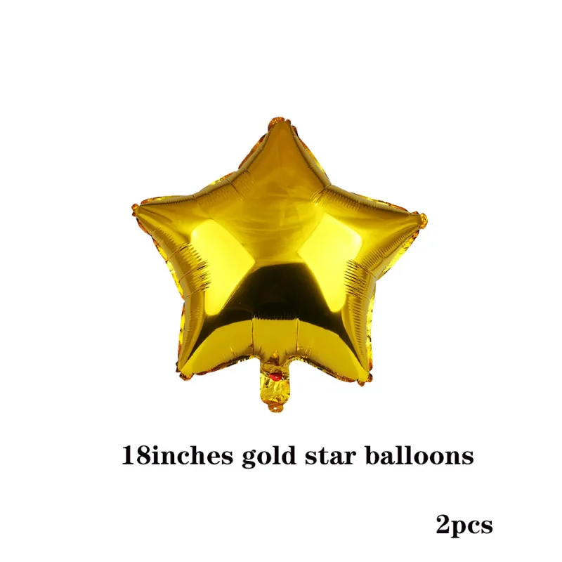 ZLJQ, новогодние воздушные шары, вечерние украшения, розовое золото, алюминиевые цифры, напечатаны, балоны, с новогодним баннером, декор для дня рождения - Цвет: gold star
