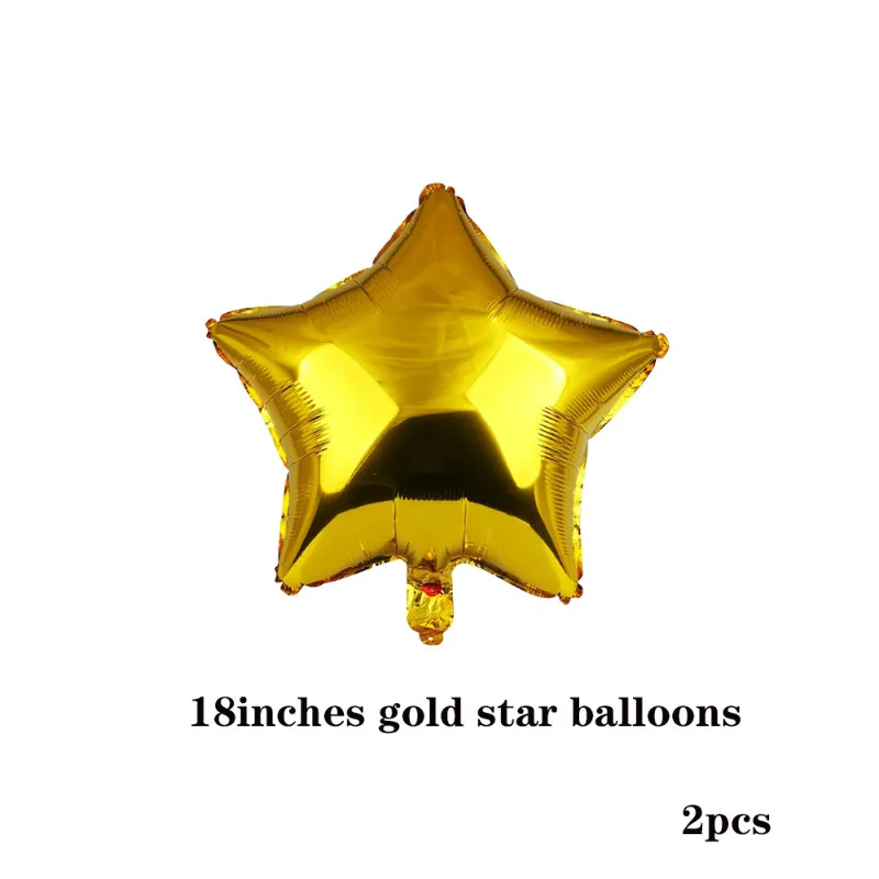 gold star ZLJQ, новогодние воздушные шары, вечерние украшения, розовое золото, алюминиевые цифры, напечатаны, балоны, с новогодним баннером, декор для дня рождения - Цвет: gold star