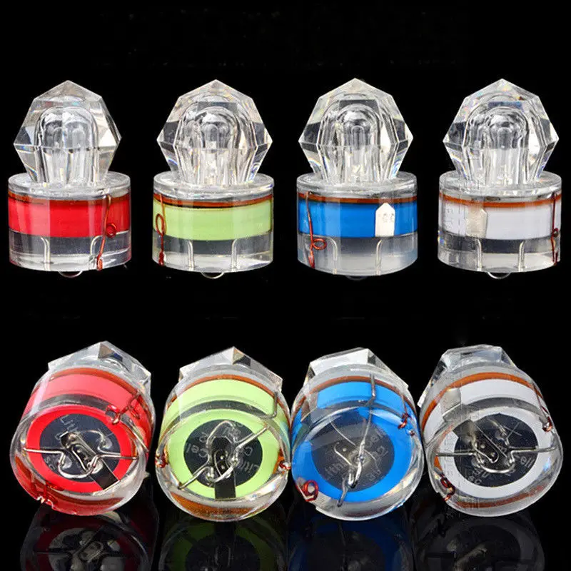 Description Picture 3 of itemMini Submersible LED Fishing Light Deep Drop Underwater Diamond Fish Squid Strobe Bait Lure Finder Light Underwater Tool 4 Color