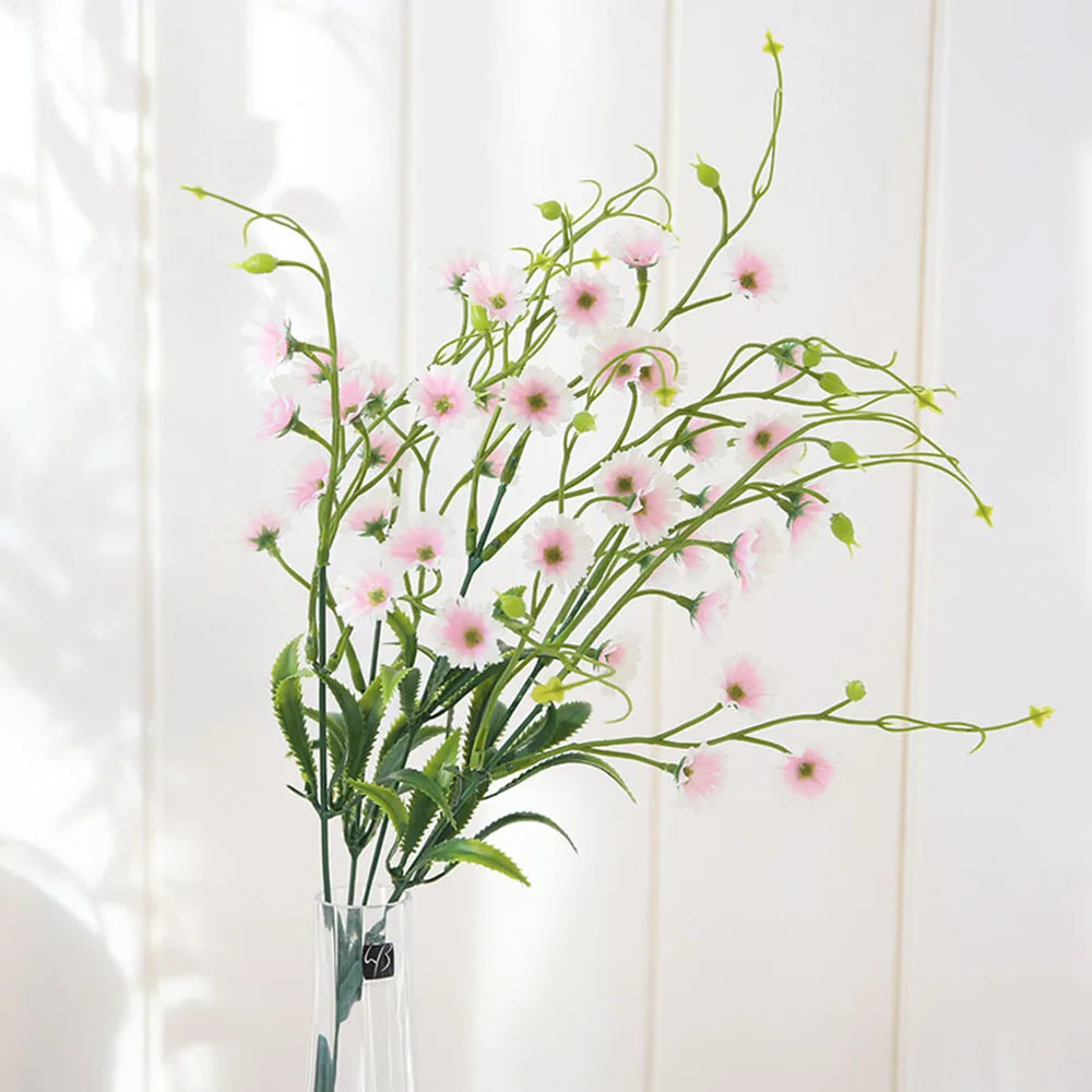 5PCS/Lots Heads Artificial Dasiy Flowers Silk Fake Flowers Decorative Stamen Small Daisy For Wedding Holding Flowers Home Decor