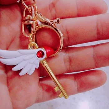 

Anime Card Captor Clown Card Necklace Cosplay KINOMOTO SAKURA Keychain Halloween Props Keychains