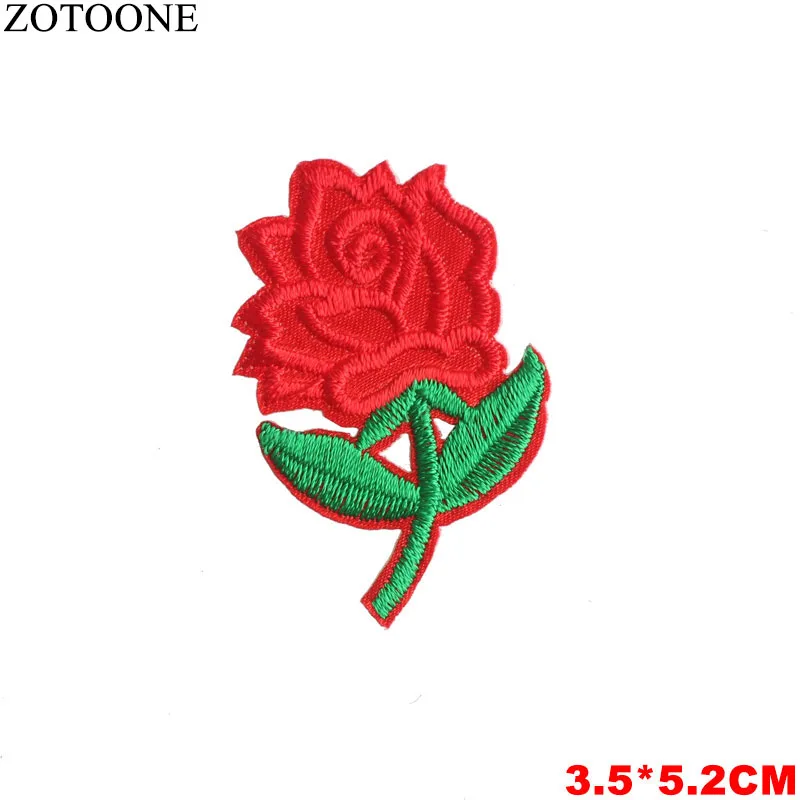 1002 ZOTOONE пришить блесток Фламинго Роза Патч Сердце железа по письму значки, одежд наклейки дешевые вышитые патчи для Костюмы - Цвет: 1002