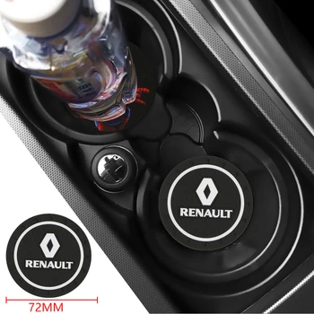 

1pcs Car-Styling PVC Car non-slip coaster Mat Case For Renault Megane 2 3 Duster Logan Clio Laguna 2 Captur Auto Accessories
