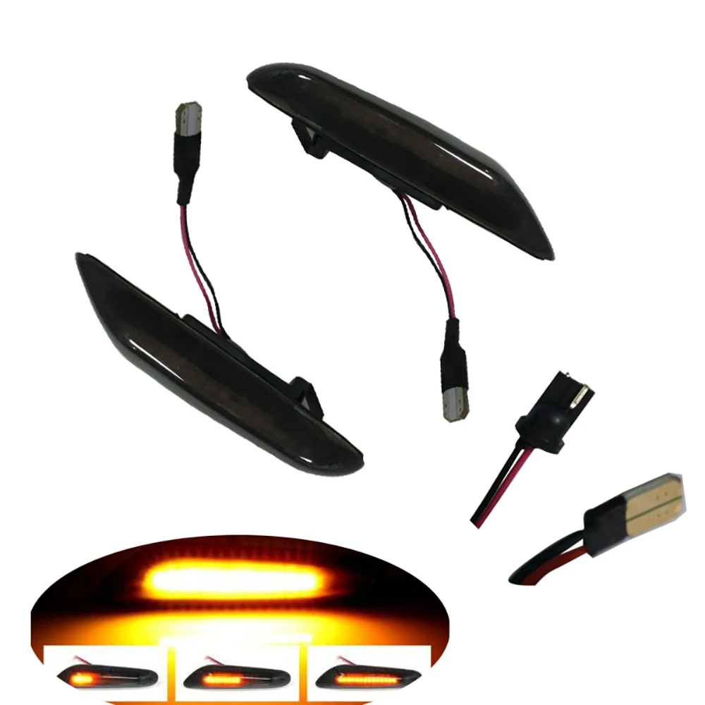 

2pcs Car Turn Signal Lights LED Turn Signal Lamp Side Marker Indicator Blinker Lamp for Bmw E90 E91 E92 E93 E36 E60