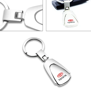 

Metal Car Logo Keychain Auto Car Badge Key Chain Key Ring For Toyotas Corolla Yaris Rav4 Avensis Auris Camry C-hr 86 Prius