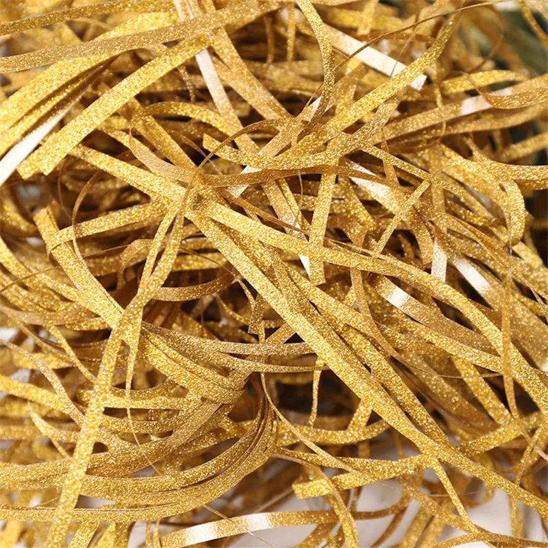 100 г DIY блестящая бумага Raffia нарезанная бумага конфетти Подарочная коробка наполнитель материал для рождества свадьбы украшения дома