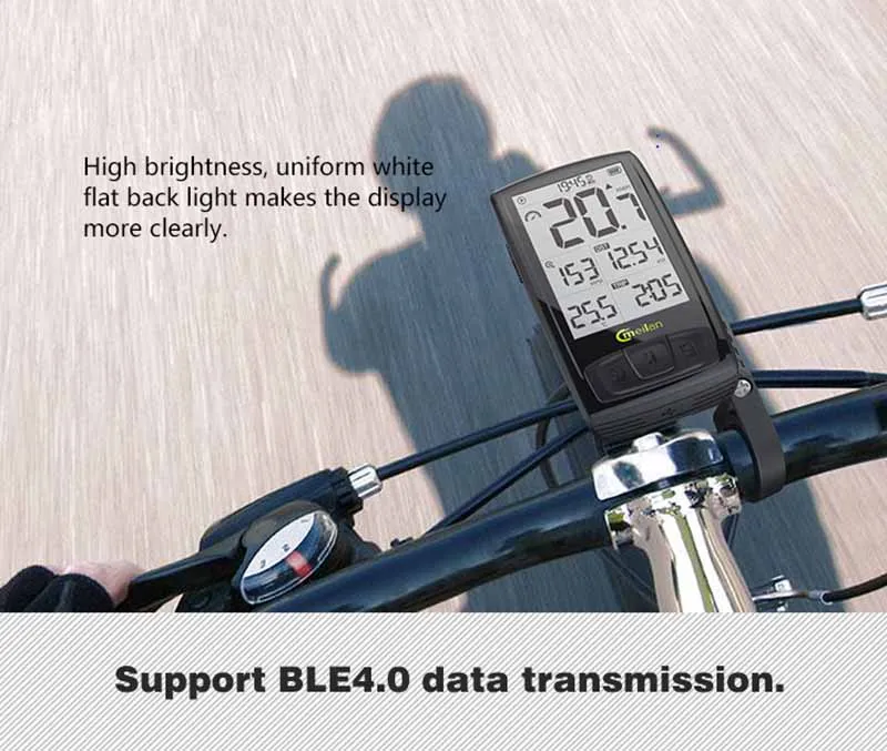 Wireless Bluetooth 4.0 Bicycle Computer With Chest Heart Rate Monitor Speed Sensor Cycling Computer Waterproof Bike Odometer