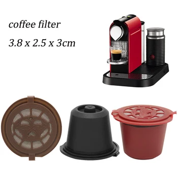 

3 PCS Refillable Reusable Nespresso Coffee Capsule With 1PC Plastic Spoon Filter Pod 20ML Coffee Capsule Coffeeware Gift