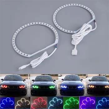 

4pcs E36 E38 E39 E46 RGB 4*131MM Multi-Color 5050 Flash LED Car ANGEL EYES Headlight Rings kit for BMW Built-in Circuit