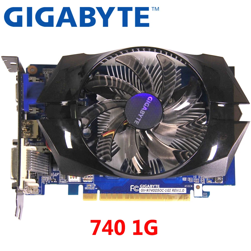Видеокарта GIGABYTE GT 740 1 ГБ бит GDDR5 видеокарты для nVIDIA Geforce GT740 VGA карты на Гб мощнее
