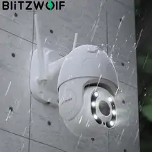 Blitzwolf 1080p wifi ip câmera de segurança ao ar livre ptz câmera de vigilância reconhecimento movimento humano visão noturna funciona com alexa