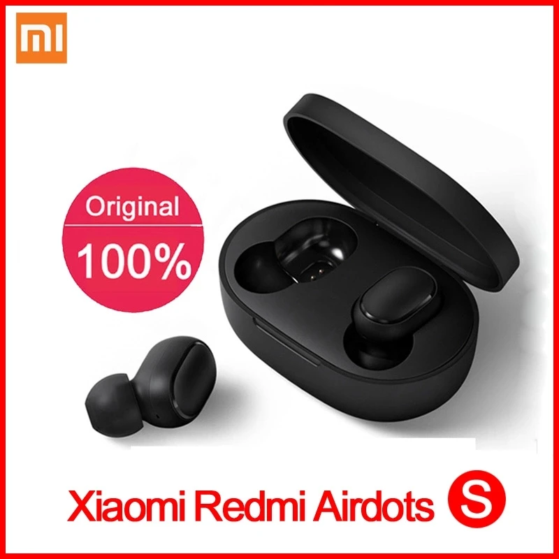Original Xiaomi Redmi Airdots 2 TWS Earphone True Wireless Bluetooth 5.0 Stereo bass With Mic Handsfree Earbuds AI Control