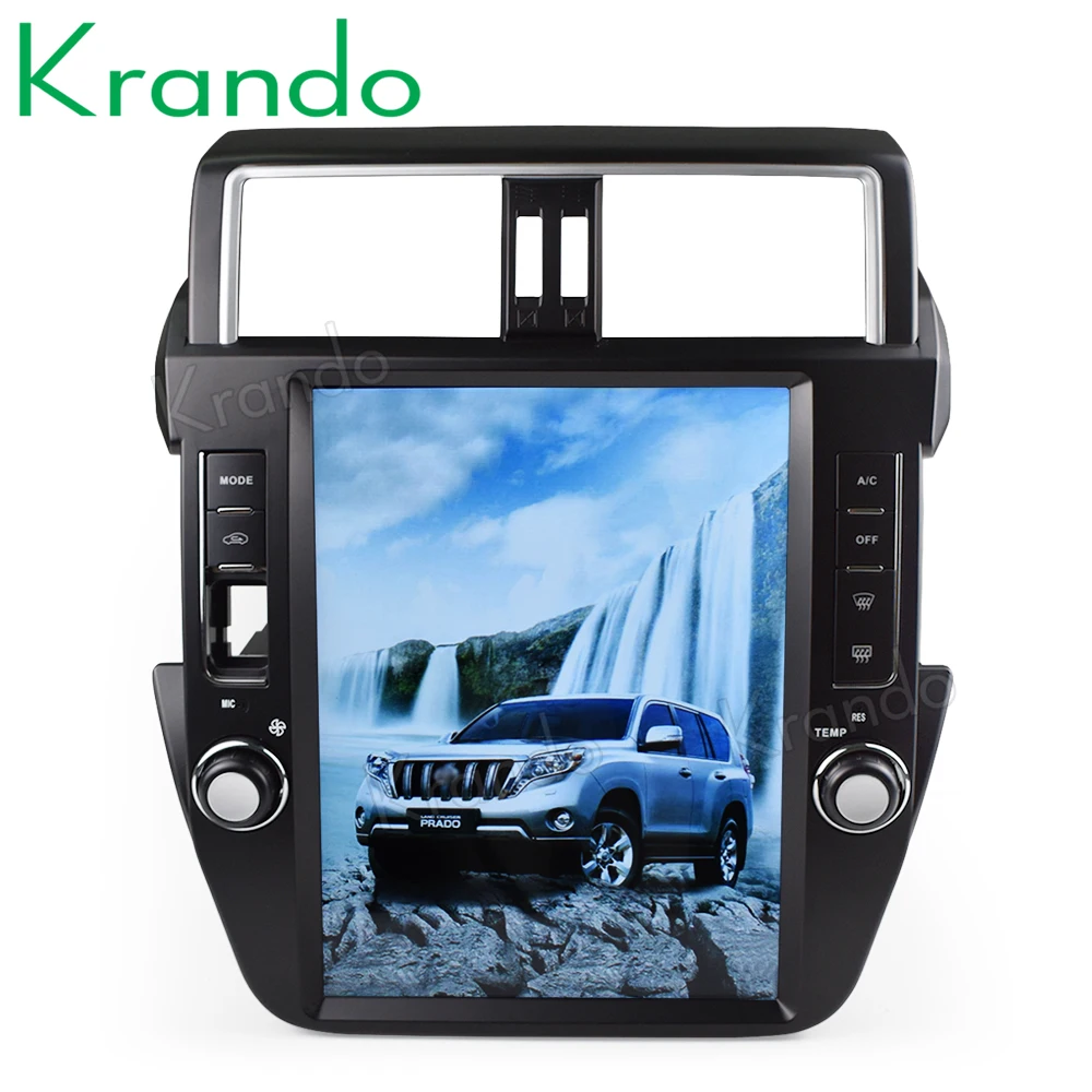 Excellent Krando Android 7.1 12.1" tesla Vertical screen car radio gps navigation player for Toyota Prado 2014-2017 multimedia system 0