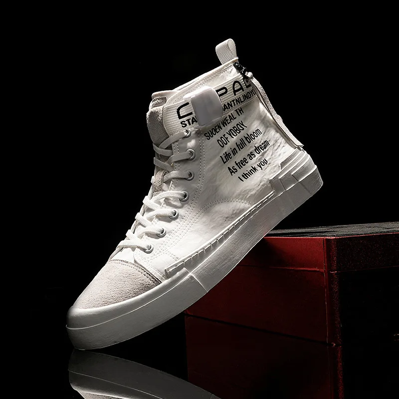 

2019 Autumn MEN'S SHOES Trendy Shoes AJ Air Force One Versatile High Wedge Shoes Korean-style Trend Canvas Shoes High Shoes Men'