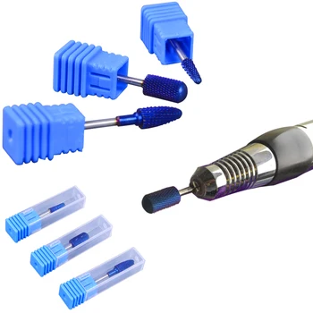 

1Pc Blue Tungsten Carbide Burrs Nano Coating Round Drill Bit Nails 3/32" Bits For Manicure Professional Nail Tools Nail Mills