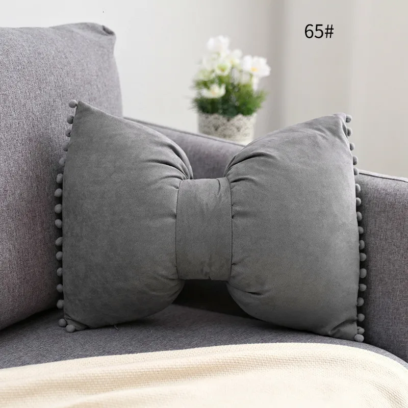 Наволочка для подушки в скандинавском стиле с бантиком, наволочка для подушки в Европейском стиле, съемная декоративная наволочка для подушки - Цвет: 65