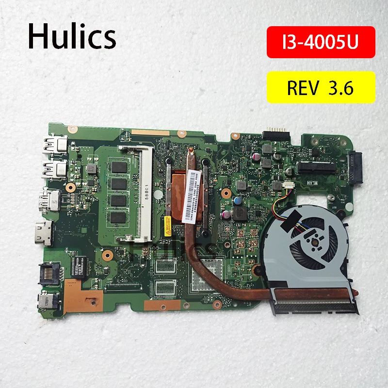 

Hulics Original X555LD REV 3.6 4G For Asus i3 I3-4005U CPU X555LJ LB X555LF X555L VM590L laptop motherboard