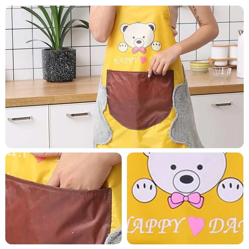 Cartoon Cooking Kitchen Apron For Woman Men Chef Waiter Cafe Shop BBQ Hairdresser Aprons Bibs Kitchen Accessory Dropshipping #15