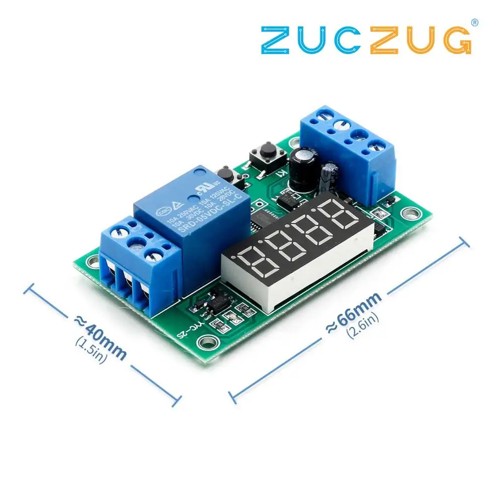 

Trigger delay relay module delay power off 5V/12V/24V cycle timer switch 0.01 seconds