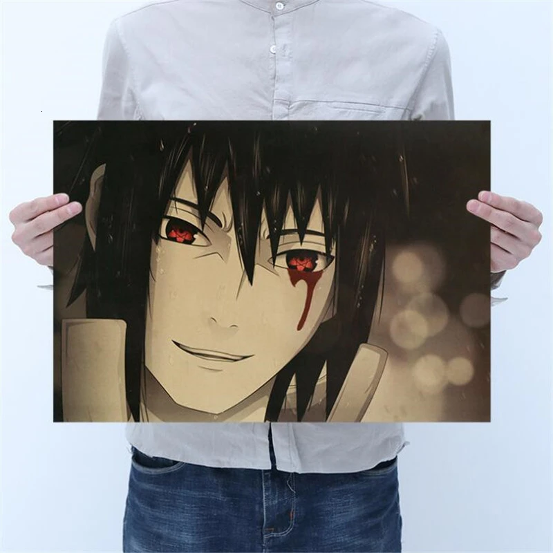Style19 Classic Naruto Figure Sasuke Pain Neji Painting Anime Poster Vintage Decoracion Wall Art Kraft Paper Posters Wall Stickers - Цвет: Style19