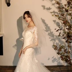 In Stock New 2020 Multi Layers Ivory/White 1.5 m Short Bridal Veils Tulle Bride Wedding Veils Free Shipping
