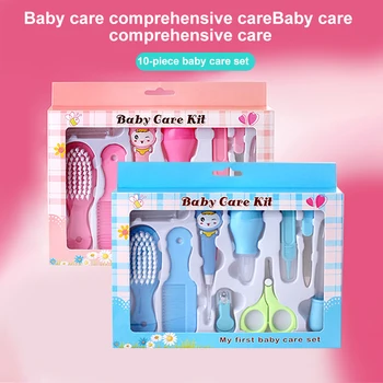 

10x Baby Newborn Health Care Set Nail Hair Brush Ear spoon Kid Grooming Kit