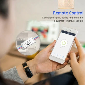 

Light Switch Universal Breaker WiFi Smart Timer Smart Life APP Wireless Remote Control Works with Alexa Google Home