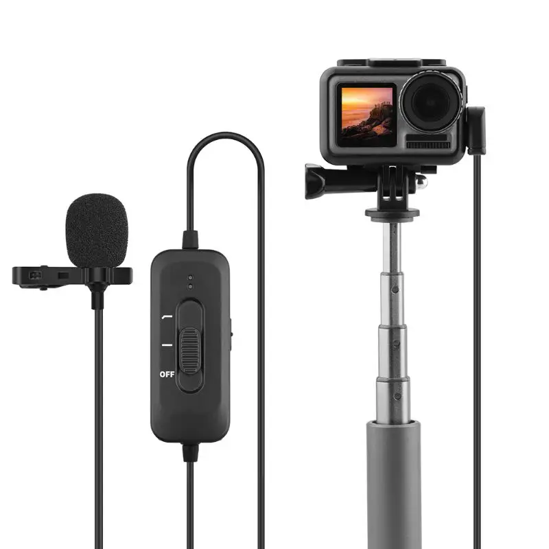 Всенаправленный микрофон для записи видео со штекером AUX 3 5 мм телефона Mac Vlog Mic DSLR