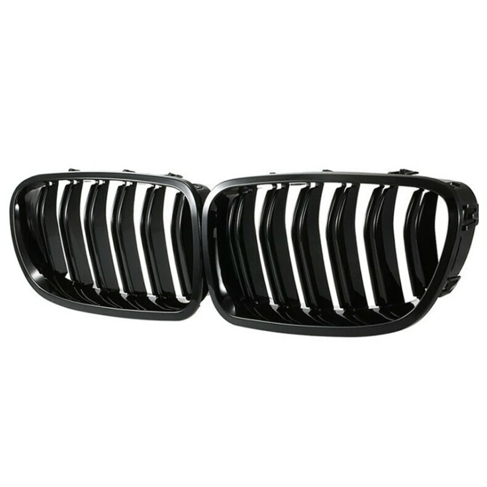 Dual Slat Grill Grille Gloss Black Kidney Sport for BMW F10 F18 F02 F11 M5 10-15 Car Accessories Replacement Part