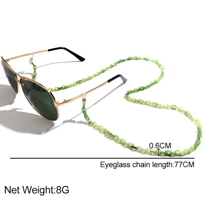 JJFOUCS Модные женские цепочки для очков для женщин Акриловые Очки для чтения цепи Противоскользящий шнур для очков держатель шейный ремешок веревка