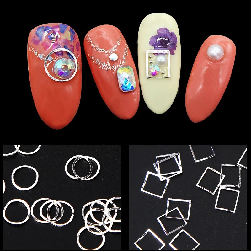 Металлический пластырь для ногтей, ювелирный треугольник, пластырь из сплава в штучной упаковке, аксессуары из сплава для рукоделия, ювелирное изделие из сплава для ногтей