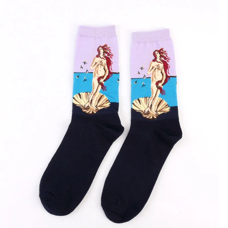 LNRRABC одежда аксессуары персонаж мужские носки с картинами хлопок печатных 19 узоров женщин Harajuku искусство Известный Дизайн Носки