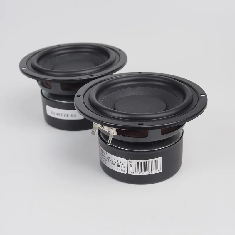 2 шт./лот 4 дюйма Hi-Fi 8ohm сабвуфер динамик аудио супер бас НЧ динамик громкий динамик 40 Вт Высокая мощность