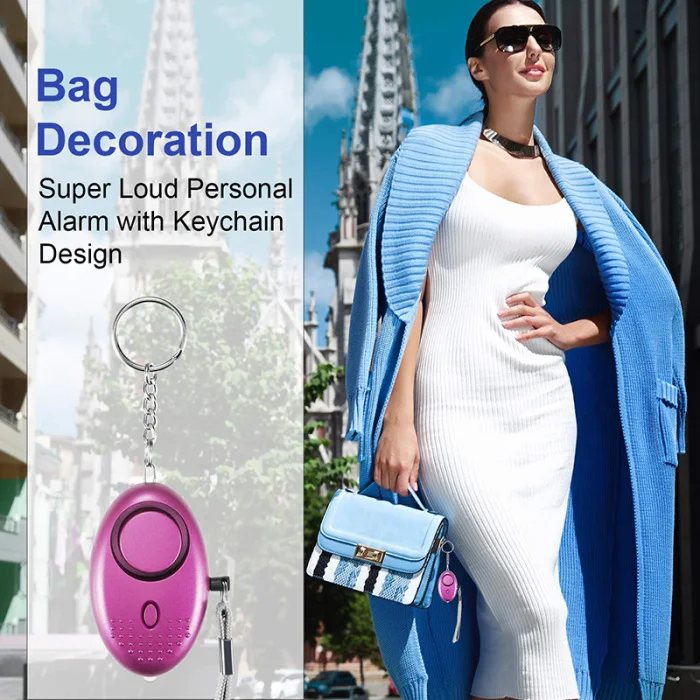 130 db Personal Security Alarm Keychain Self Defense Electronic Device for Women Girls Kids GY88