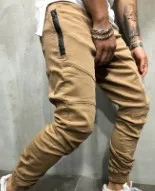 PACK01-2-KQ Men Pants Fashion Splicing Multi Pocket Harem Joggers Pants Male Trousers Mens Joggers Solid Pants Sweatpants Large Size - Color: PACK01-2-KQ