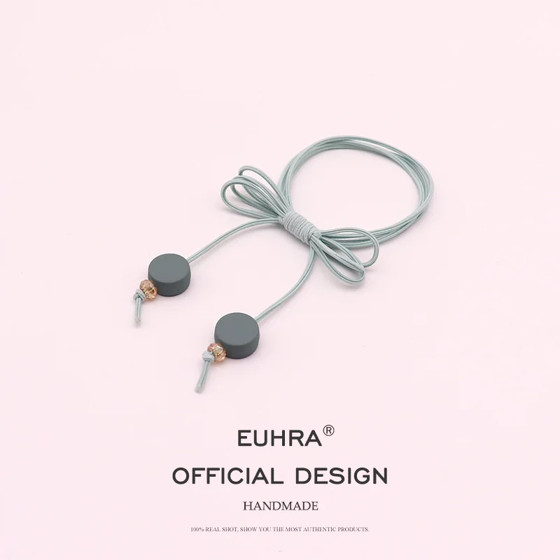 EUHRA, 5 цветов, Кристальные бусины, круглые, очаровательные, эластичные, с кисточками, конский хвост для женщин, лента для волос, для детей, эластичная резинка