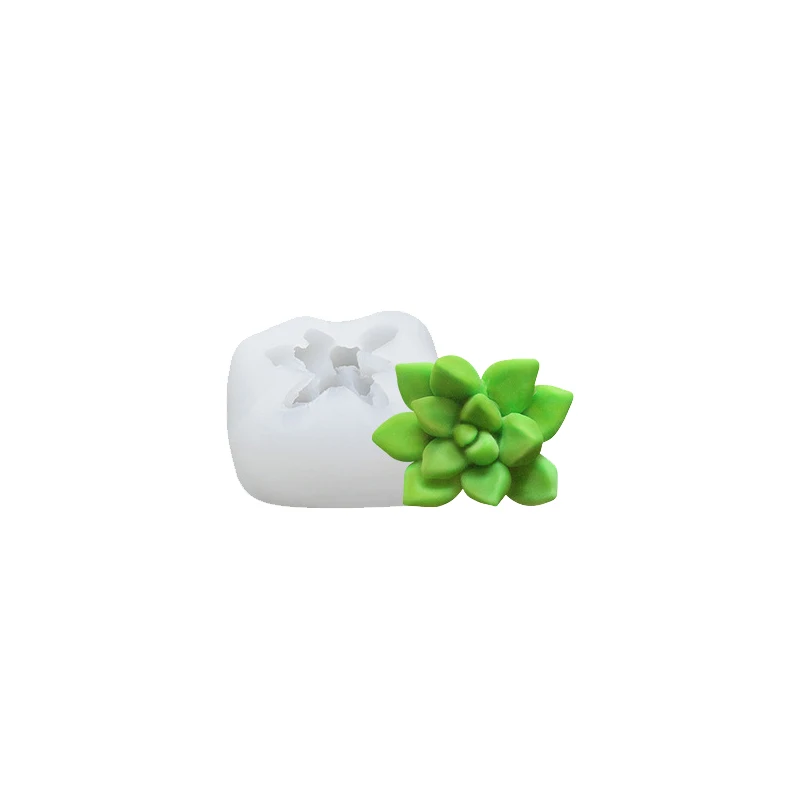 Силиконовая форма для суккулентов, 3D шоколадный торт, цветочный горшок, силиконовая форма, ручная глина, цементная форма для цемента, форма для изготовления горшка - Цвет: 2