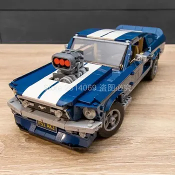 

21047 Schepper Forded Mustanged Auto Klassieke Amerikaanse Spier Auto Racing Voertuig Bouwsteen Bricks Speelgoed Compatibel Met
