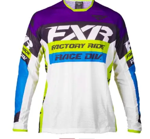 Фиолетовый nuevas camisetas de moto cicleta moto XC moto cicleta GP bicicleta de montaina para FXR Jersey de moto cross XC BDH MTB camiset - Цвет: Фиолетовый