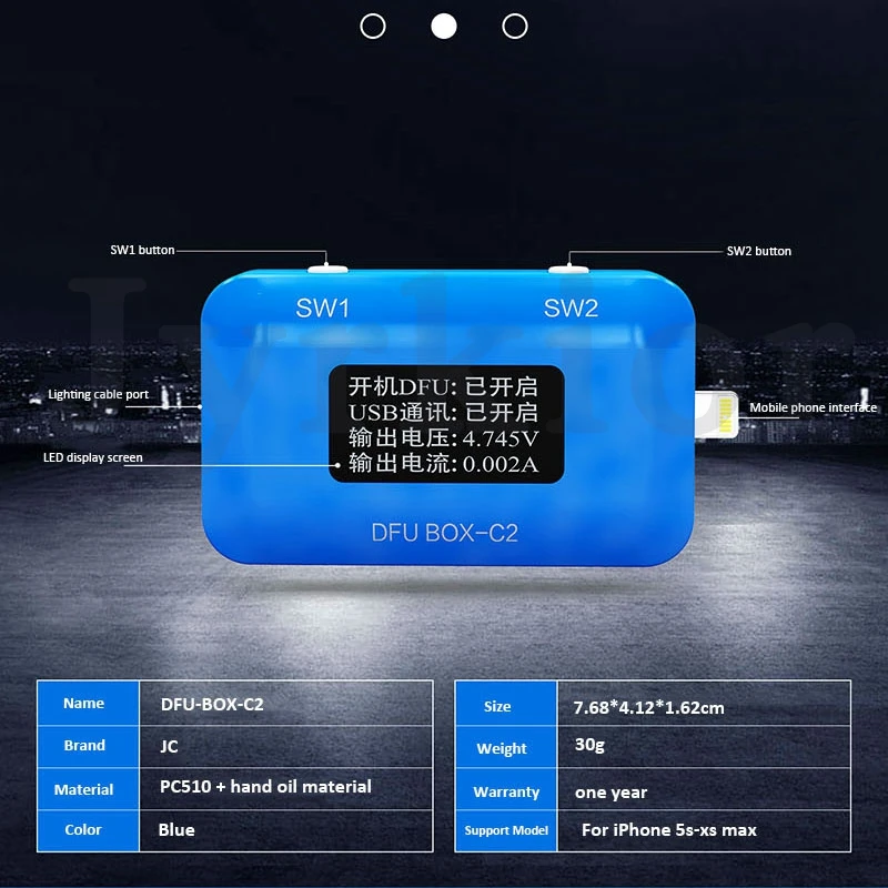 JC C1 умная ремонтная коробка для iPhone XR XS MAX X 8 Plus 8 7P 6S Plus 6S 6P 6 плата для зарядки аккумулятора - Цвет: JC DFU C2