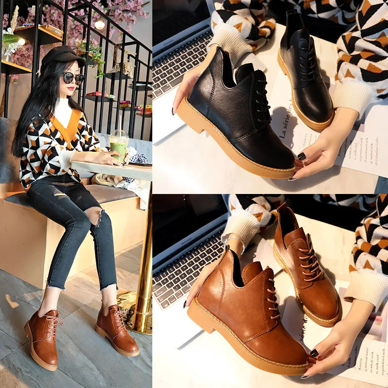 

Martin Boots the Bride with Short Boots 2019 Autumn And Winter New Style British Style Students Single Boots Versatile Casual La