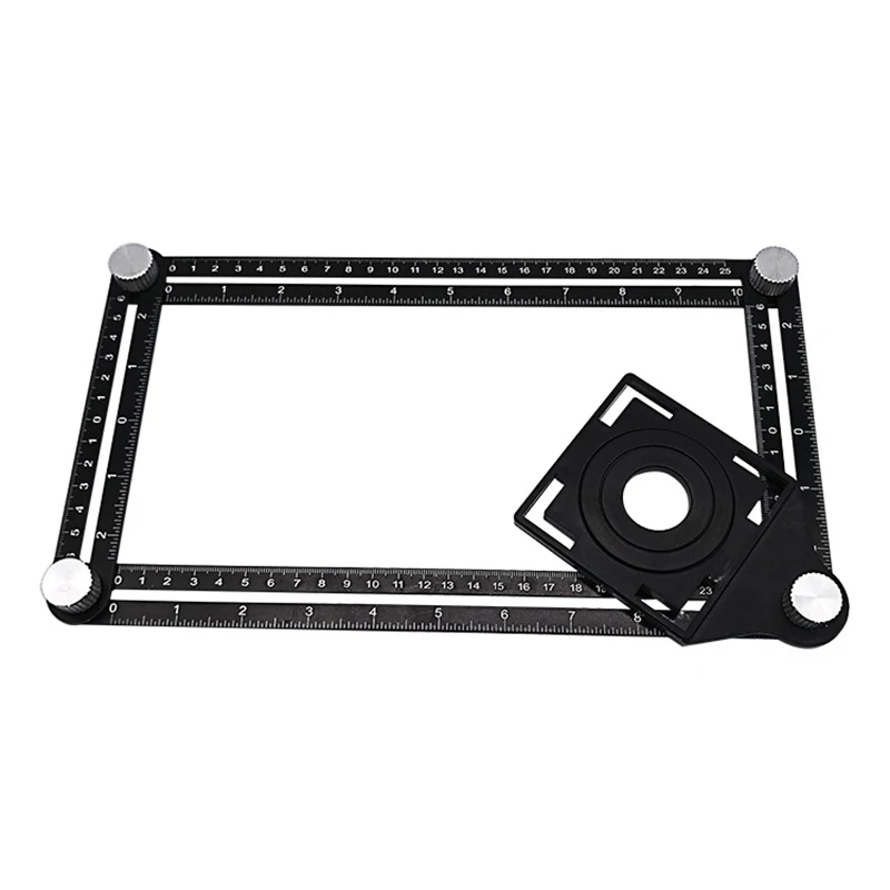 

Universal Opening Tile Hole Locator Tool Multi Angle Measuring Ruler Mud Tile Glass Fixed Punch Universal Angular Slides Fold