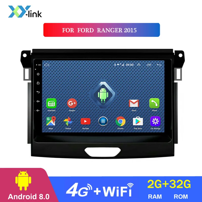 Горячая Распродажа 9 дюймов 2.5D Android 8,1 автомобильный DVD gps Playerfor Ford ranger мультимедийная навигационная система с BLUETOOTH wifi - Цвет: 4 CORES 2G RAM