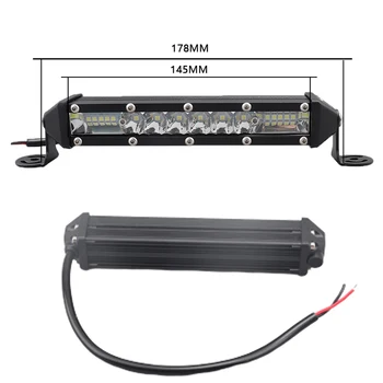 

48W Mini Led Bar 12V 24V 6000K 3000K 4x4 Off road Coche Car Motorcycle Working Lights Barra Led 7 Inch