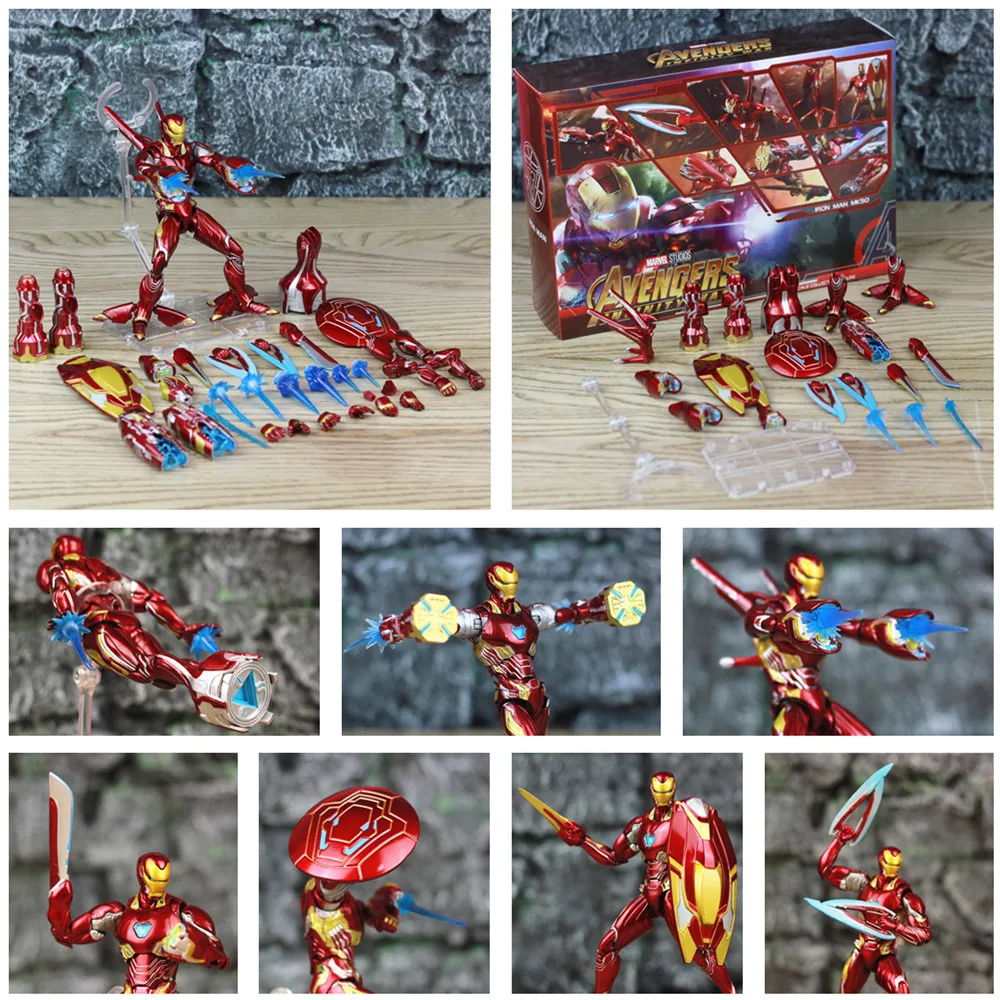 Marvel 6 "Железный человек MK50 HT набор оружия Фигурка Железный Nano Mark 50 85 KOs SHF