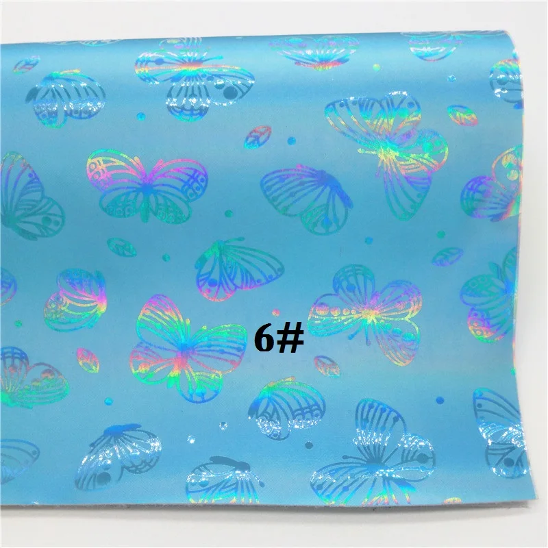 Glitterwishcome 21X29 см A4 размер винил для бантов Радужное тиснение бабочка кожа ткань искусственная кожа листы для бантов, GM578A - Цвет: 6