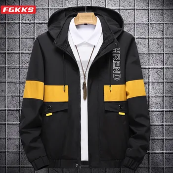 

FGKKS Fashion Men Jackets Autumn New Men's Simple Alphabet Printing Jackets Coat Male Casual Wild Jacket Brand Clothing